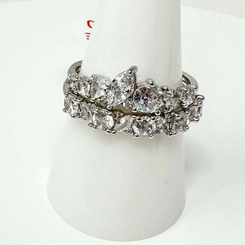 Bomb Party Mesmerized By Beauty Diamond Cubic Zirconia Rhodium Plating Size 10